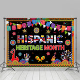 Lofaris Hispanic Heritage Month Backdrop Colorful Party Decor